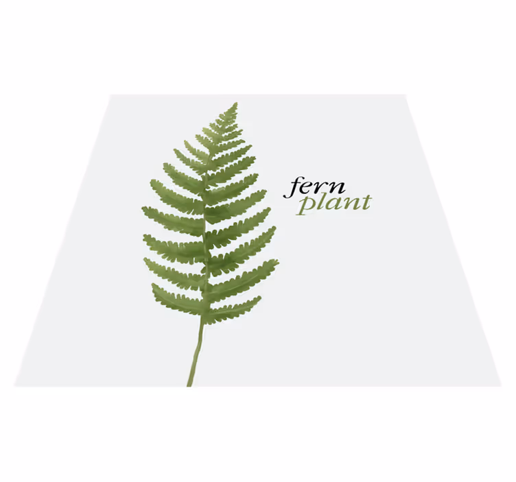 Vinyl tapijt zinnen en teksten fern plant minimalistisch 2 - TenStickers