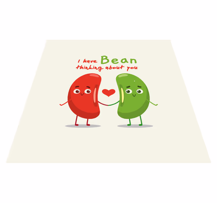 Vinyl tapijt zinnen en teksten grappige quote met bonen - TenStickers