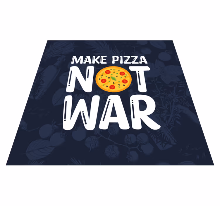 Vinyl tapijt zinnen en teksten leuke citaten maken pizza - TenStickers