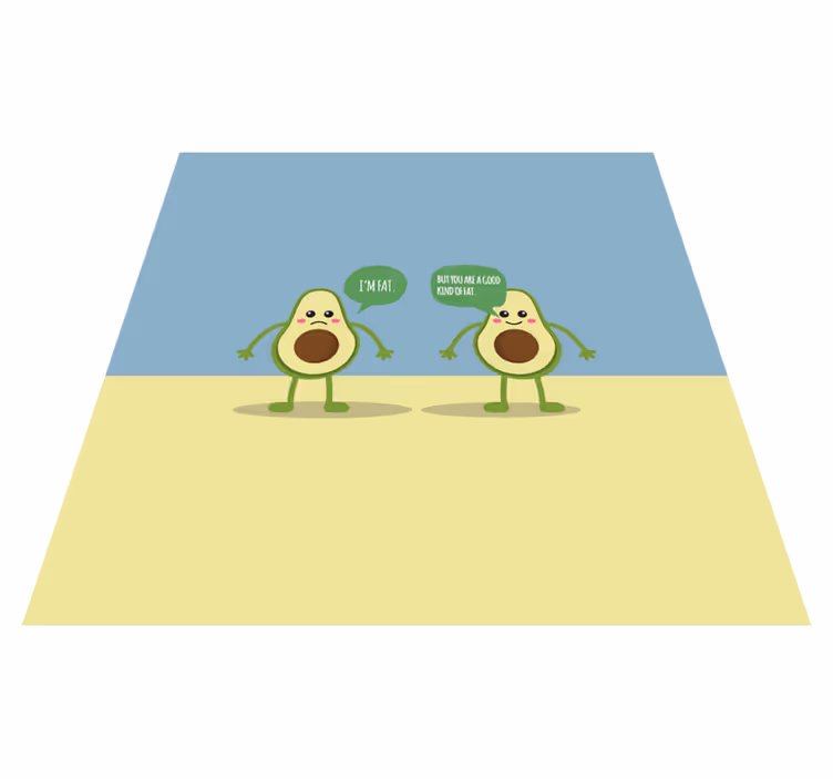 Vinyl tapijt zinnen en teksten avocado goede vet quote - TenStickers