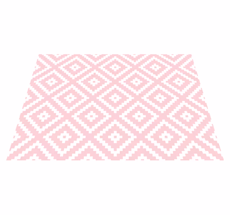 Vinyl tapijt met textuur roze vierkanten patroon - TenStickers