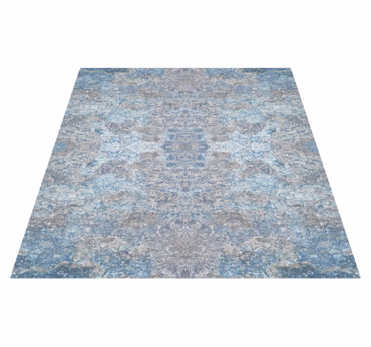 Vinyl tapijt met textuur lichtblauw en beige marmer - TenStickers