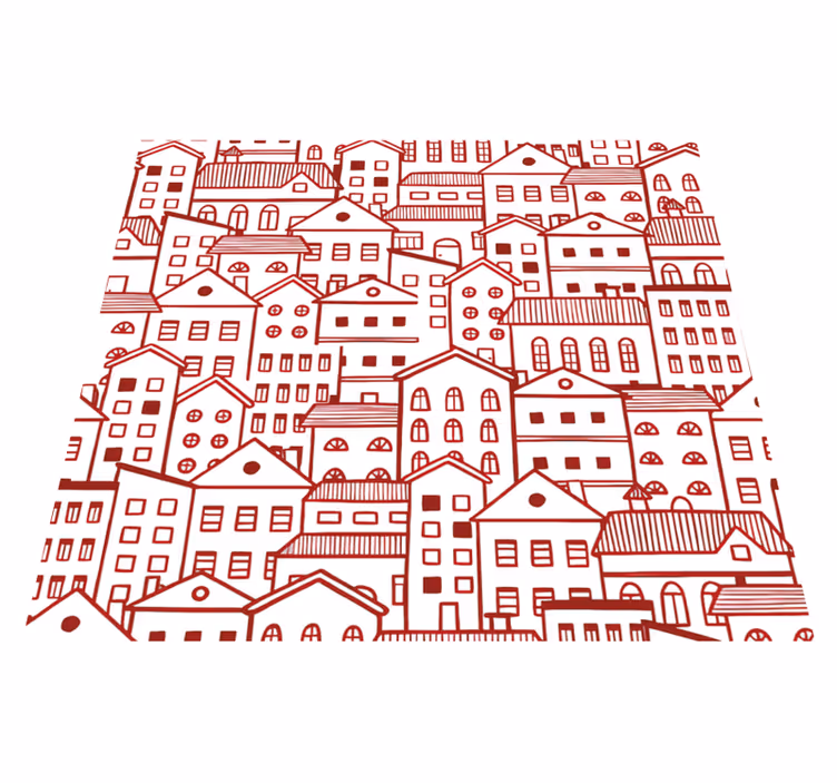 Vinyl tapijt met textuur modern stads stripboek effect - TenStickers