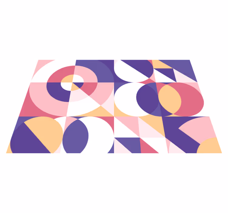 Vinyl tapijt geometrisch abstracte figuren kunst - TenStickers