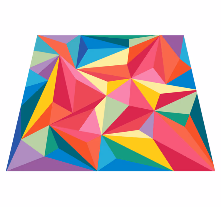 Vinyl tapijt geometrisch multicolor geometrisch beeld - TenStickers
