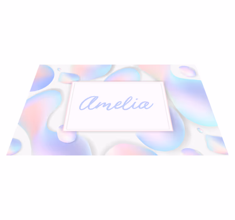 Vinyl tapijt geometrisch gepersonaliseerd gradient vloeibaar - TenStickers