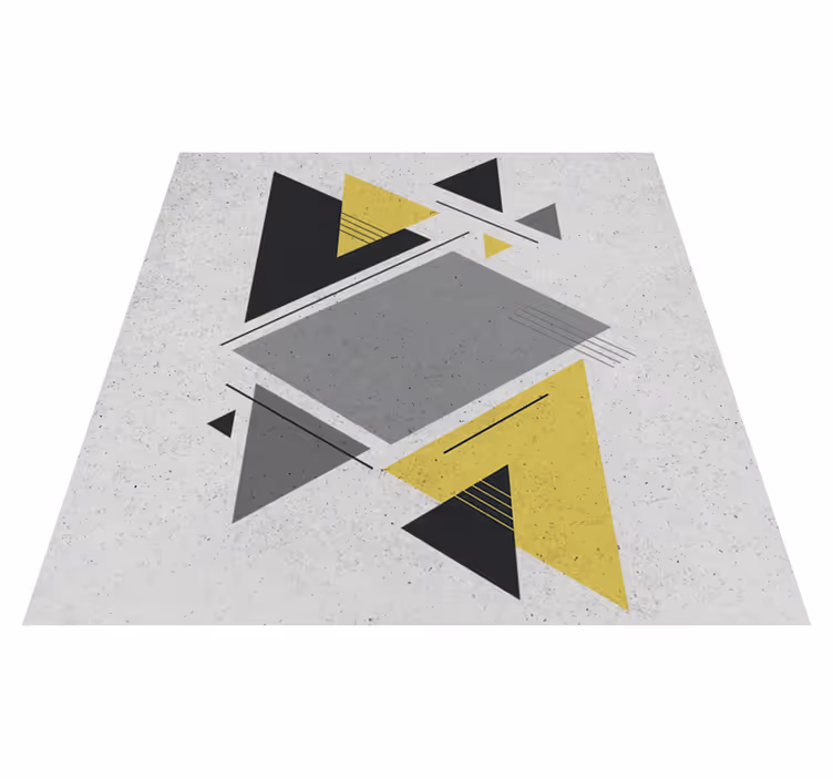 Vinyl tapijt geometrisch scandinavische driehoeken - TenStickers