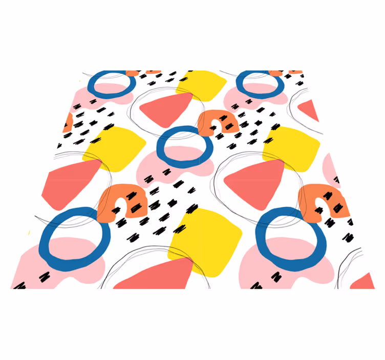 Vinyl tapijt geometrisch schilderkunst patroon - TenStickers