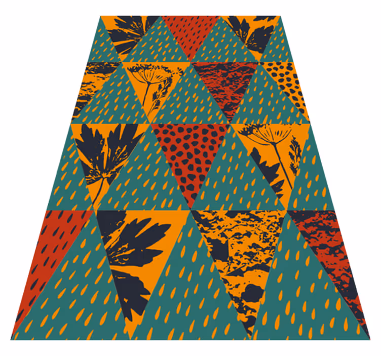 Vinyl tapijt geometrisch regen geometrische kunst - TenStickers
