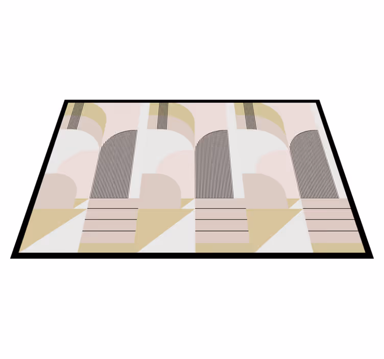 Vinyl tapijt geometrisch pastelkleuren urban design - TenStickers