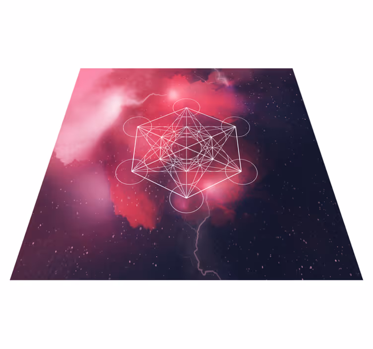 Vinyl tapijt geometrisch metatron symbool - TenStickers