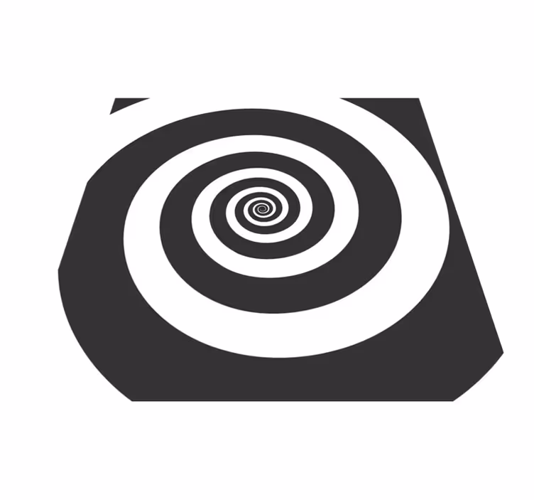 Vinyl tapijt geometrisch spirale beweging - TenStickers