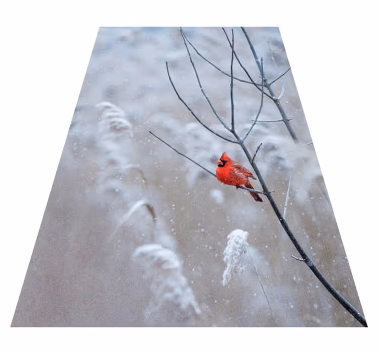 Vinyl tapijt kerstmis kerstvogel - TenStickers