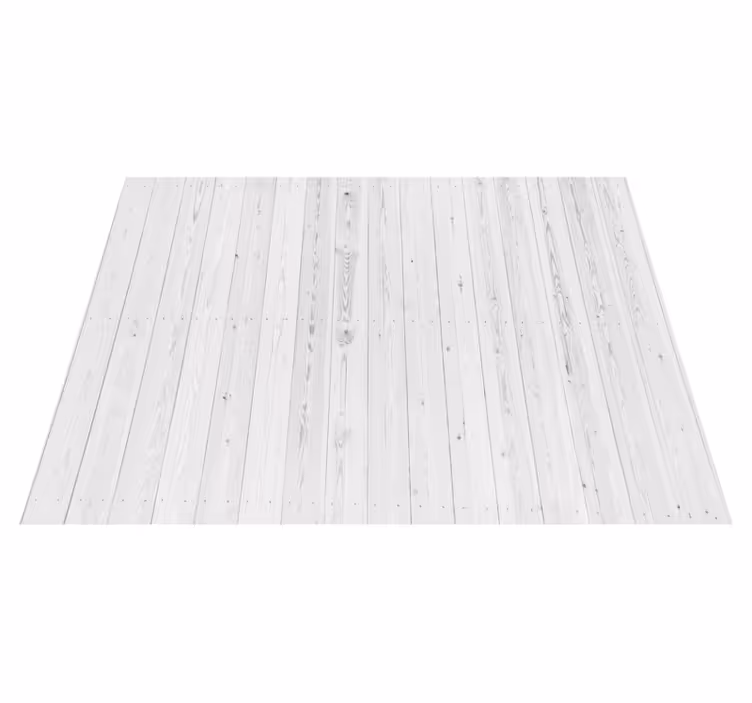 Vinyl tapijt ontvangst hal vintage witte houtlook sticker - TenStickers