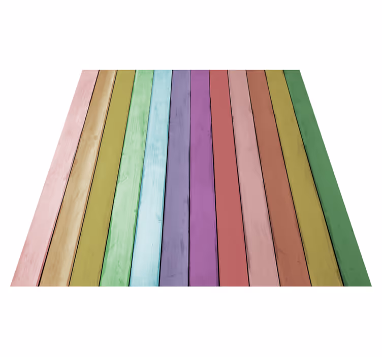 Vinyl tapijt ontvangst hal lichtkleurige houten planken - TenStickers