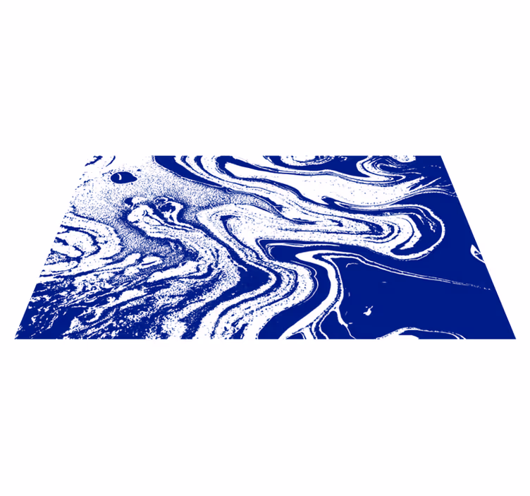 Vinyl tapijt ontvangst hal diepblauw marmerlook - TenStickers