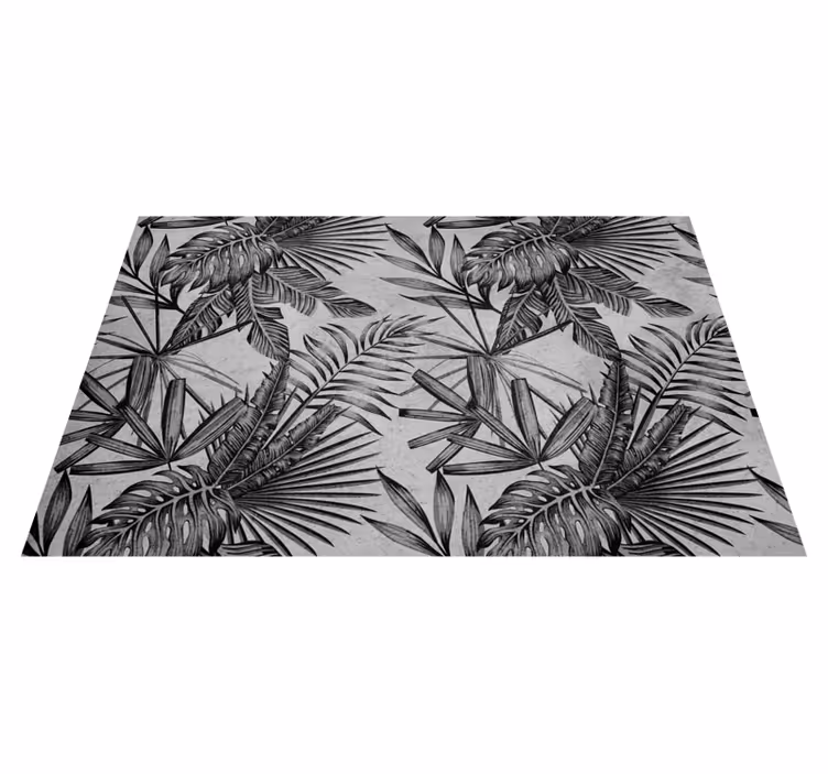 Vinyl tapijt grijs betonplanten - TenStickers