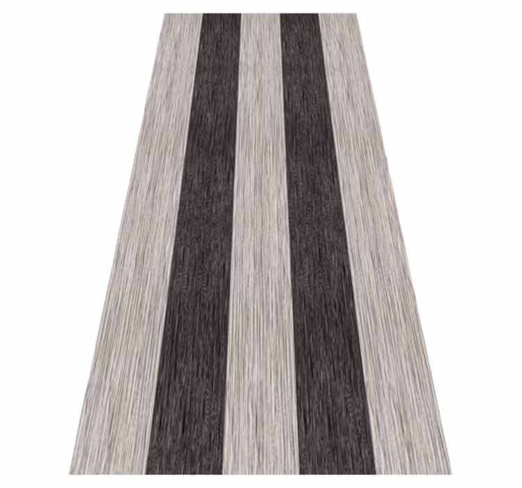 Vinyl tapijt voor hal zwart-wit houten effect - TenStickers