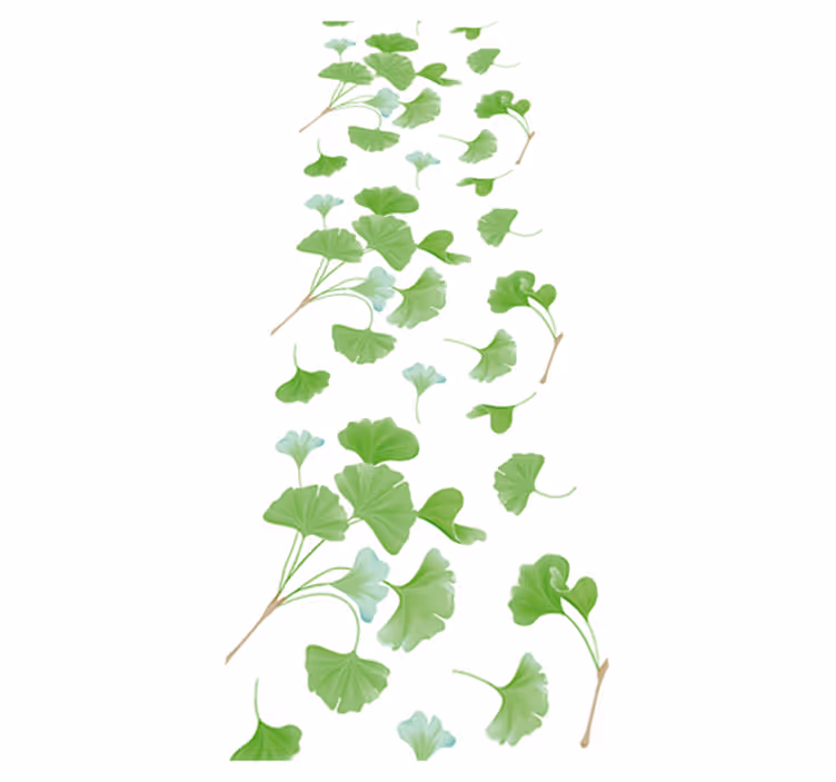 Vinyl tapijt voor hal ginkgo bladeren olieverf - TenStickers