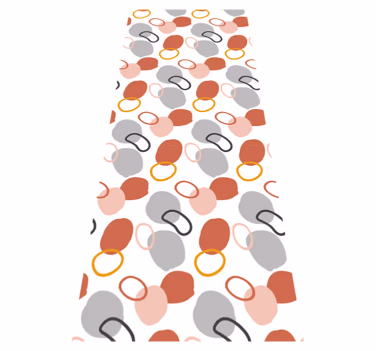 Vinyl tapijt voor hal abstract kleurige geometrische dots - TenStickers
