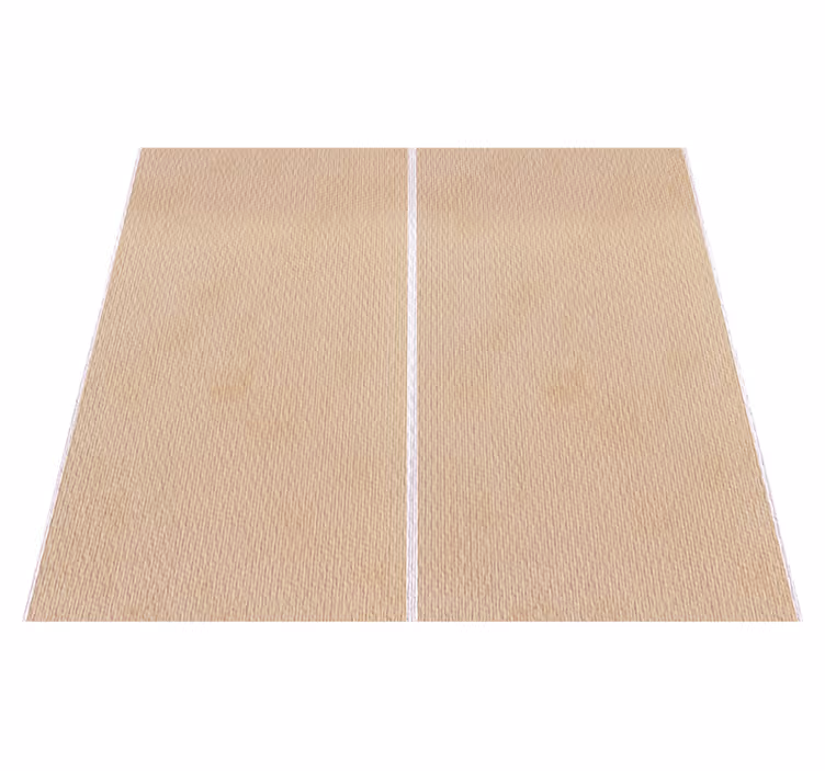 Vinyl tapijt beige met brede strepen in beige kleur - TenStickers