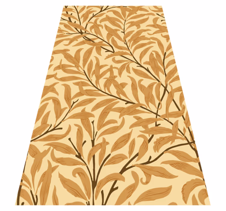 Vinyl tapijt beige met botanische bladeren print - TenStickers