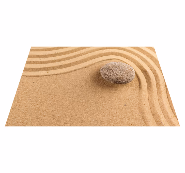 Vinyl tapijt beige textured zen sphere - TenStickers