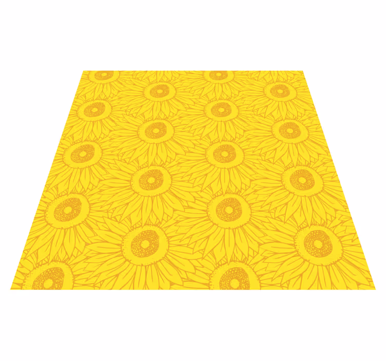 Vinyl tapijt geel lichte zonnebloem tinten - TenStickers