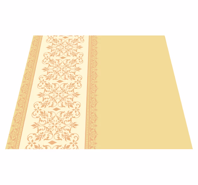 Vinyl tapijt geel vintage haardbehang - TenStickers