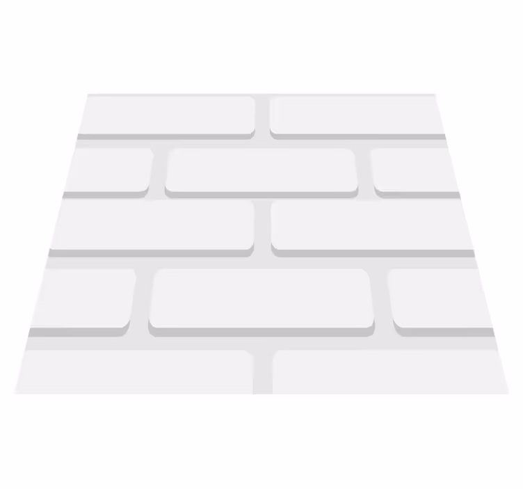 Vinyl tapijt wit met witte bakstenen uitstraling - TenStickers