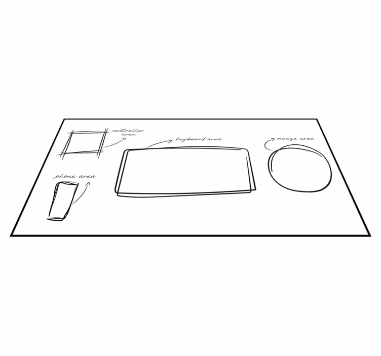 Vinyl tapijt wit voor gamingruimte - TenStickers