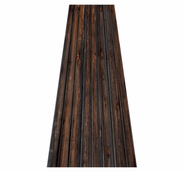 Vinyl tapijt bruin hout stijl verbrand zwart hout - TenStickers