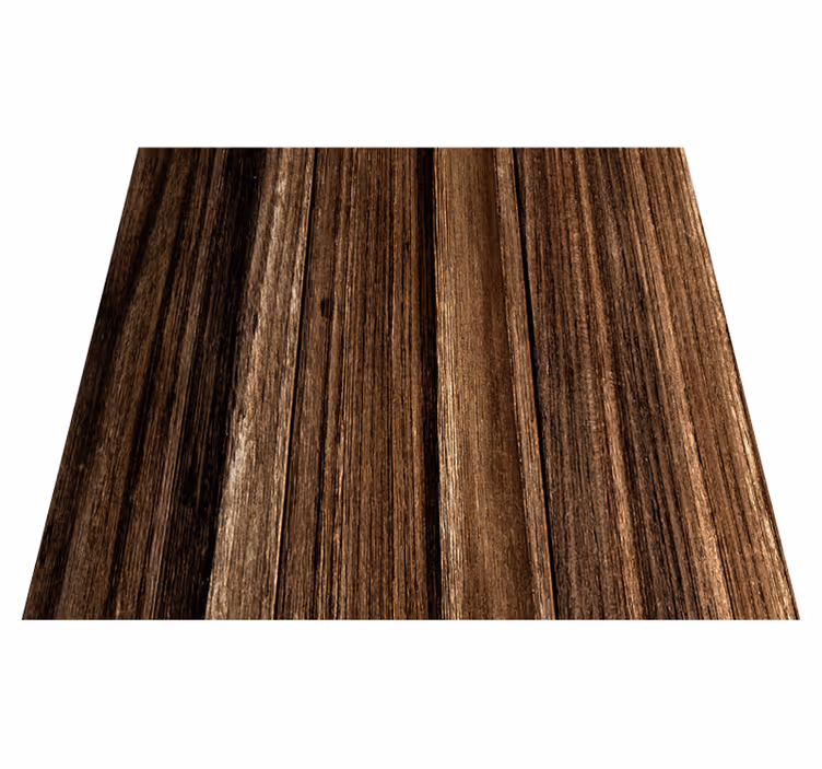 Vinyl tapijt bruin met strak houten paneel effect - TenStickers