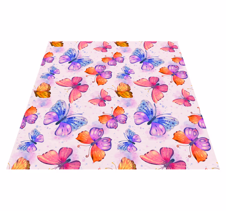 Vinyl tapijt paars kleurrijke aquarel - TenStickers