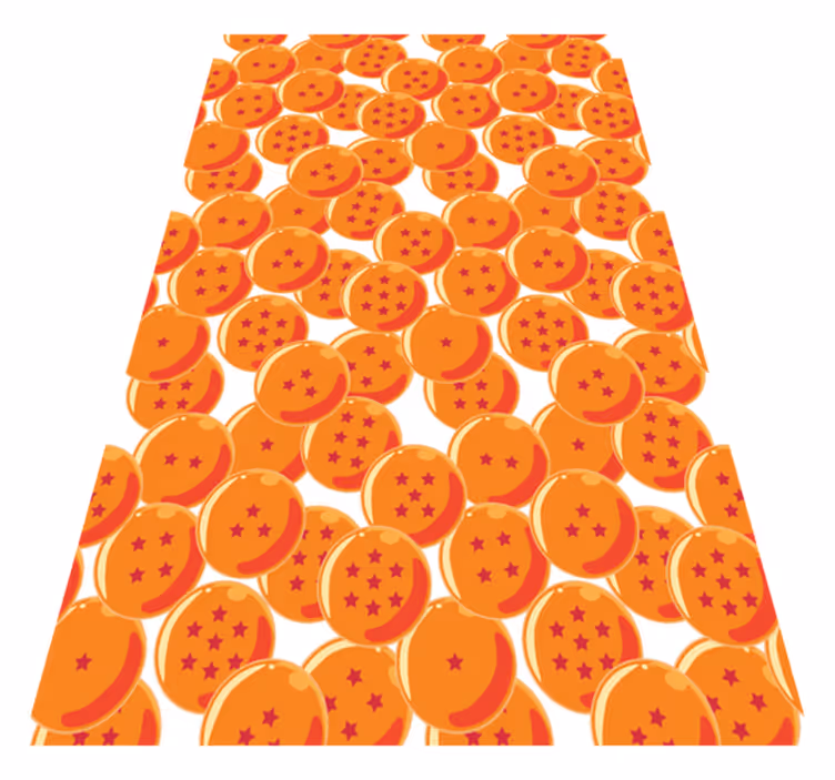 Vinyl tapijt oranje drakenballen - TenStickers