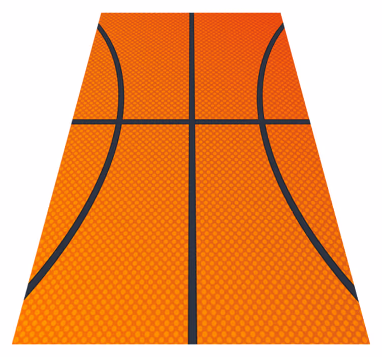 Vinyl tapijt oranje basketbal - TenStickers