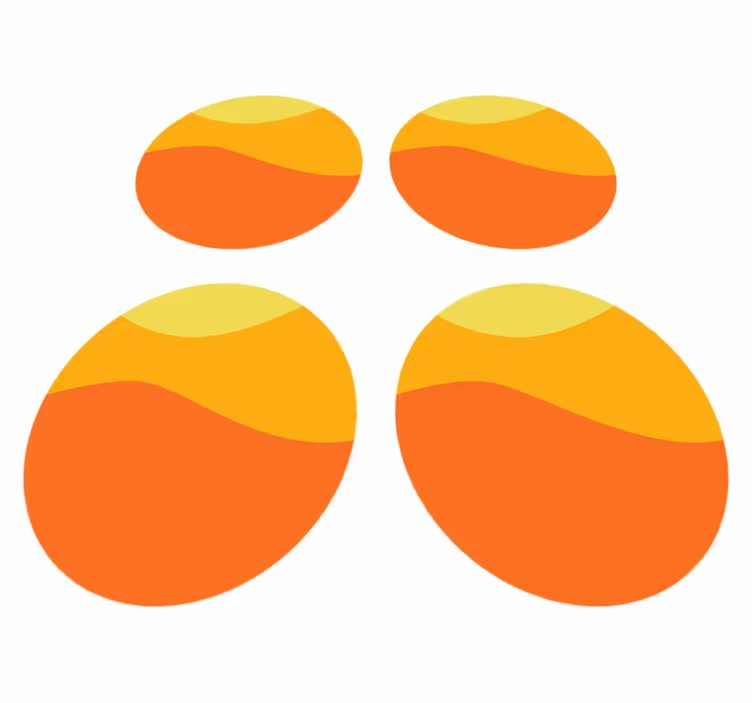 Vinyl tapijt oranje 70's zon cirkel - TenStickers