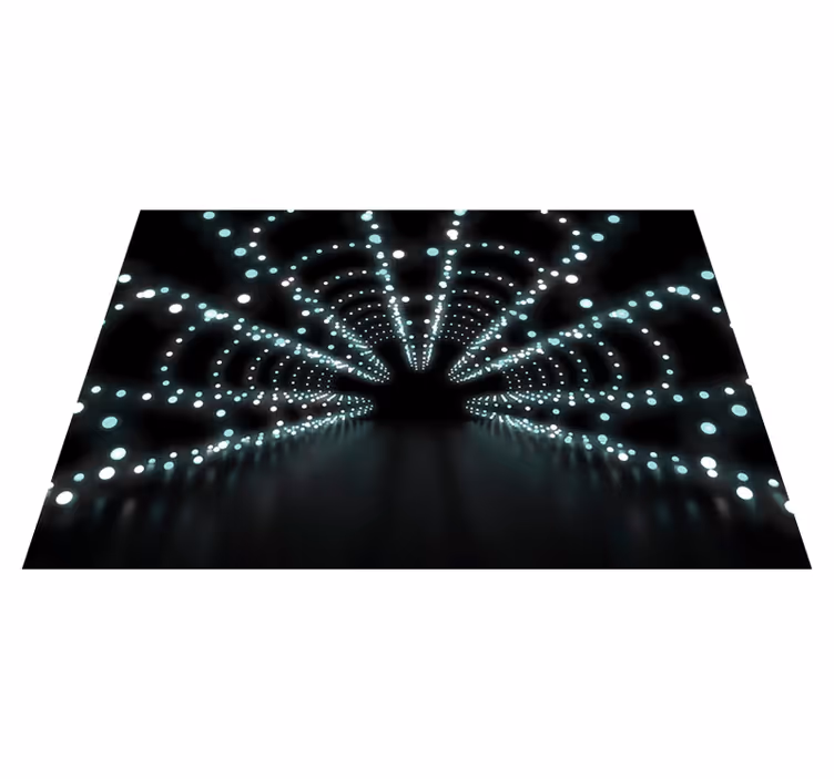 Vinyl tapijt zwart abstract lichtexplosie - TenStickers