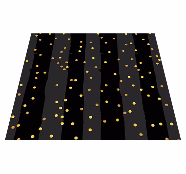 Vinyl tapijt zwart gestreept dots ensemble - TenStickers