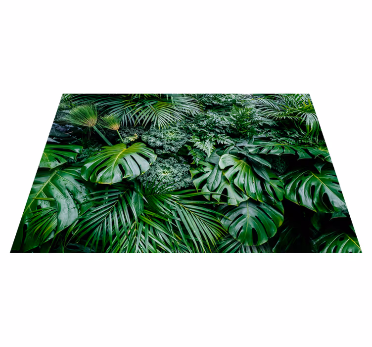 Vinyl tapijt groen wandbekleding zonnige jungle - TenStickers