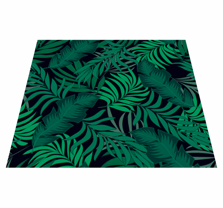 Vinyl tapijt groen sleutels in de jungle behang - TenStickers