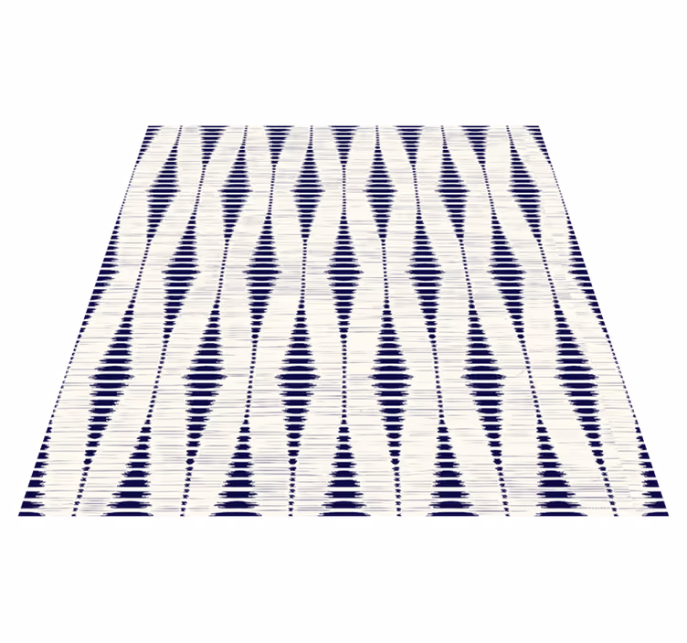 Buitenvinyltapijt marineblauw rabaul ikat - TenStickers