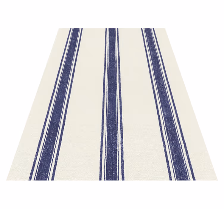 Buitenvinyltapijt verticale lijnen marineblauw - TenStickers