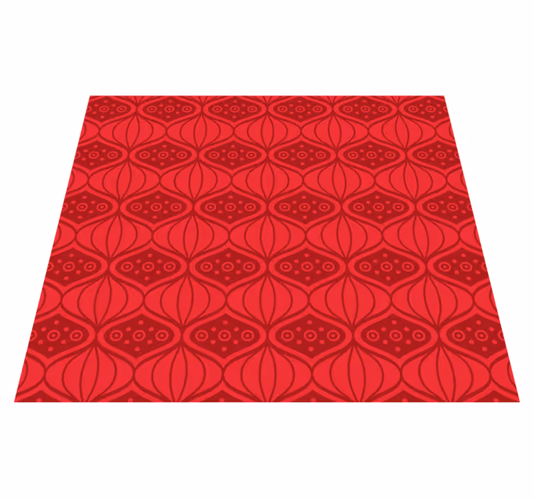 Vinyl tapijt rood in oosterse stijl - TenStickers