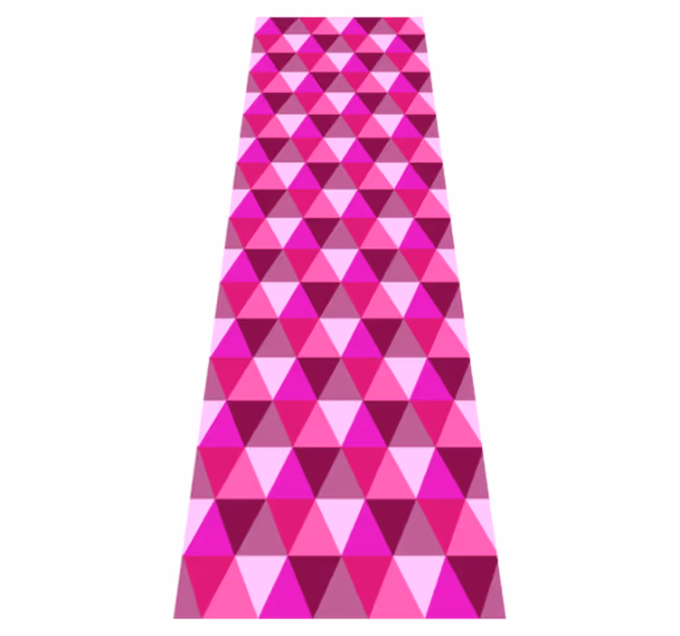 Vinyl tapijt roze fuchsia geometrisch - TenStickers
