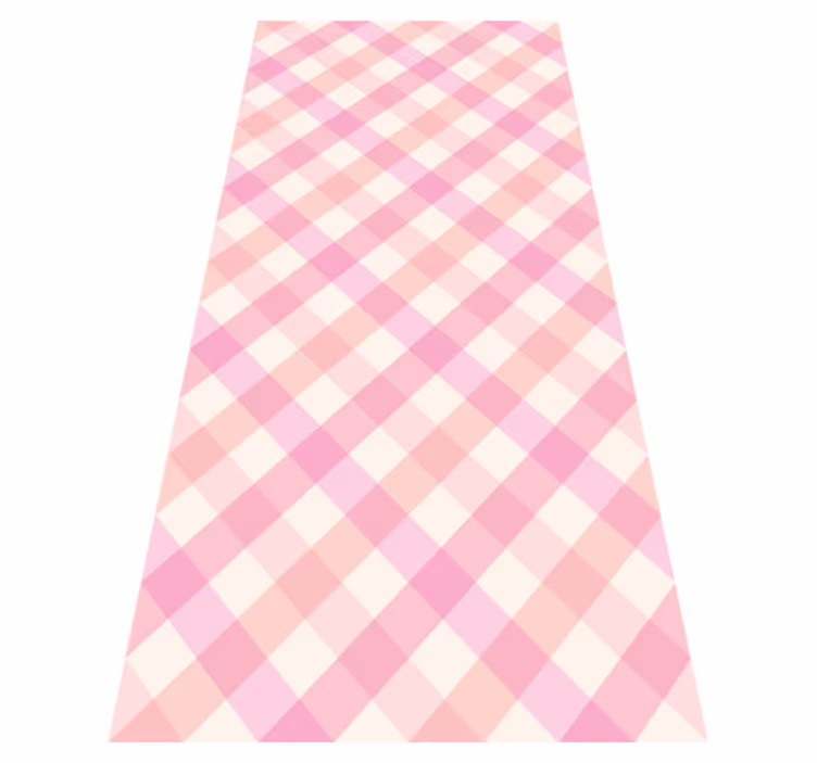 Vinyl tapijt roze geruit patroon - TenStickers