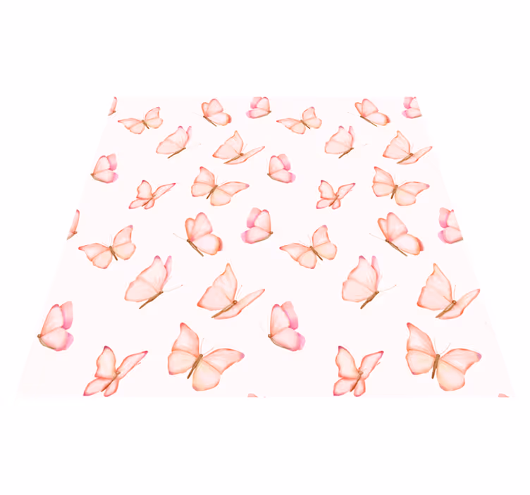 Vinyl tapijt roze met een roze patroon - TenStickers