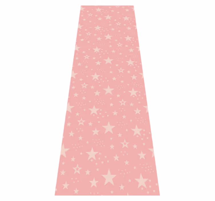 Vinyl tapijt roze met lichtroze sterren op donkerroze - TenStickers