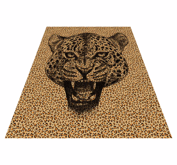 Luipaard patroon Vinyl tapijt met dierenprint - TenStickers