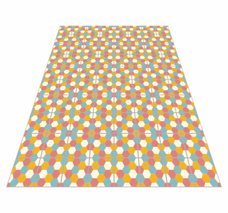 Honinggraat patroon geometrisch vinyl vloerkleed keuken - TenStickers